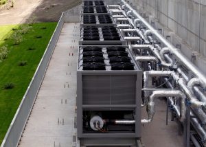 Air chillers for a cooling tower