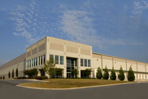 A commercial warehouse and distribution center